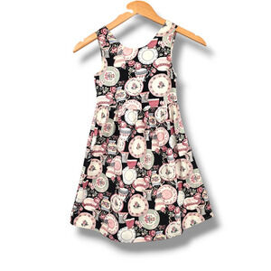 Girls On The Go Vintage Tea Party Cottage Dishes China Dress Black Size Small